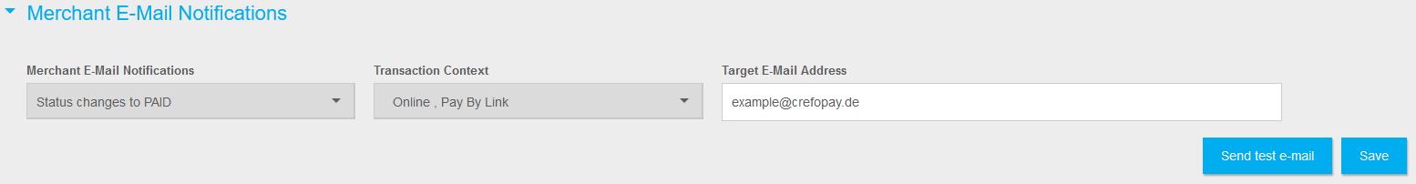 Merchant E-Mail Notifications